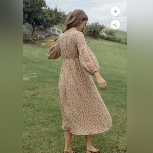 🌸 Neuflora “Port Augusta” Dress – Dusty Rose Floral - Size Small - Picture 5 of 11